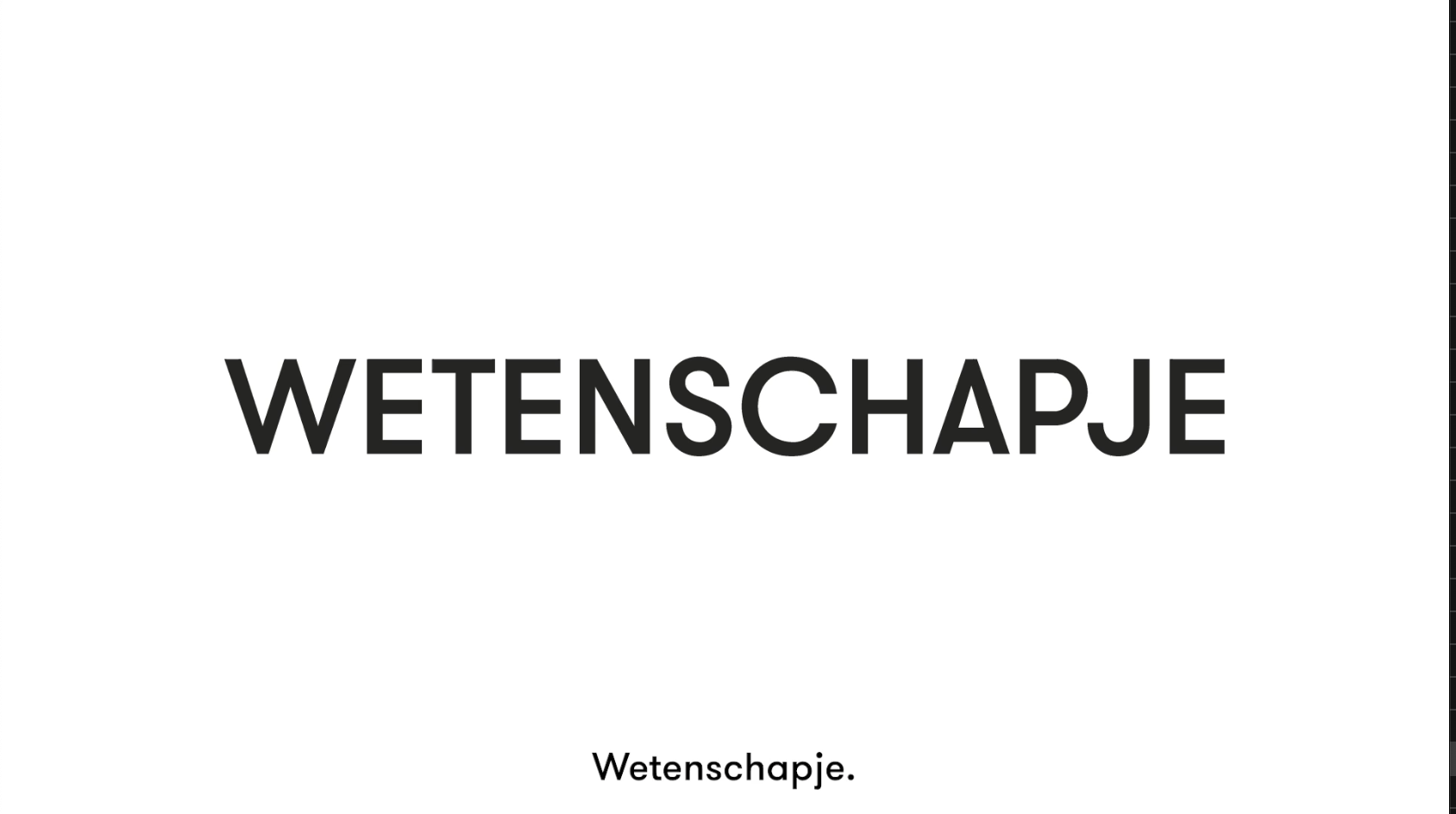 Wetenschapje
